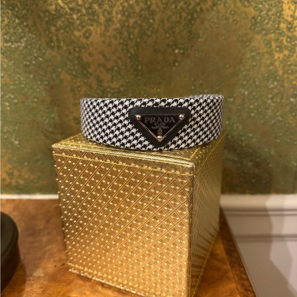 Prada Houndstooth Candle Holder in Black and White main image 16
